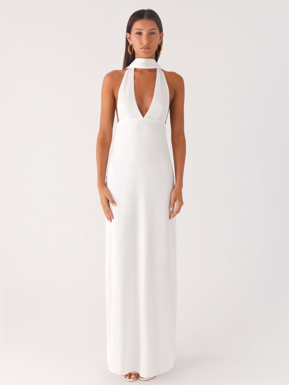 Peppermayo Alicia Satin Halter Maxi Dress - Picture 4 of 9